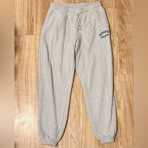 Gymshark Phys Ed Logo Men’s Women’s Unisex Grey Jogger Sweatpants sz M